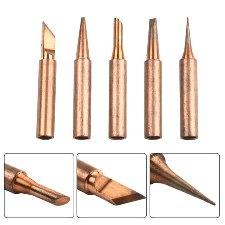 

5Pcs Professional Bit Copper Iron Tips Sets Soldering Tip Replacement
