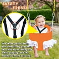 thumbnail image 6 of High Back Full Bucket Toddler Swing Seat with 3- Point Adjustable Safety Harness, 66 inch Detachable Chain,Suitable for Babies Aged 6-24 Months，Baby Swing for Swingset (orange), 6 of 14