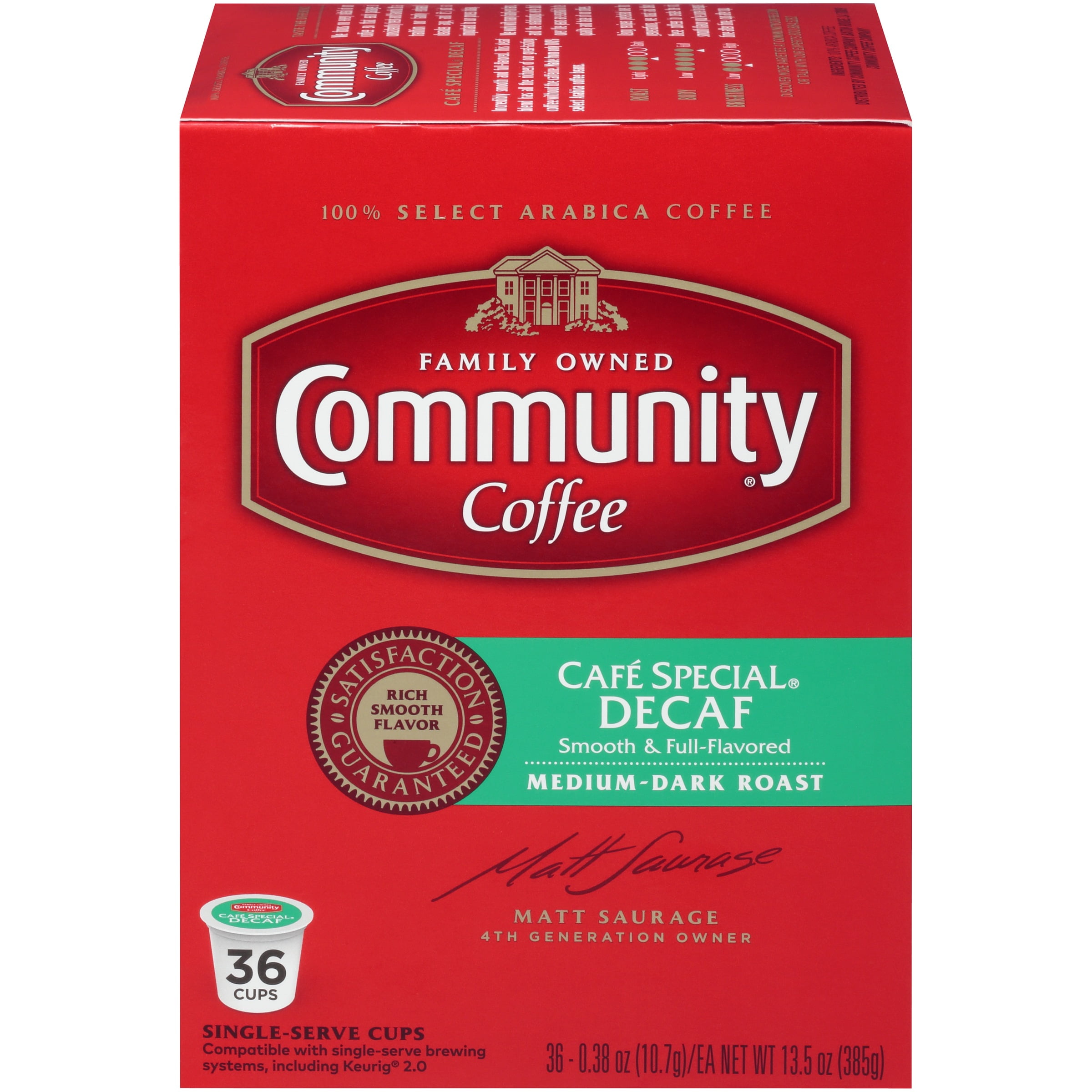 Community Coffee® Café Special® Decaf MediumDark Roast Coffee Single