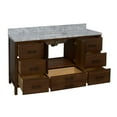 thumbnail image 4 of California 60" Single Bathroom Vanity with Walnut Cabinet and Carrara Marble Top, 4 of 6