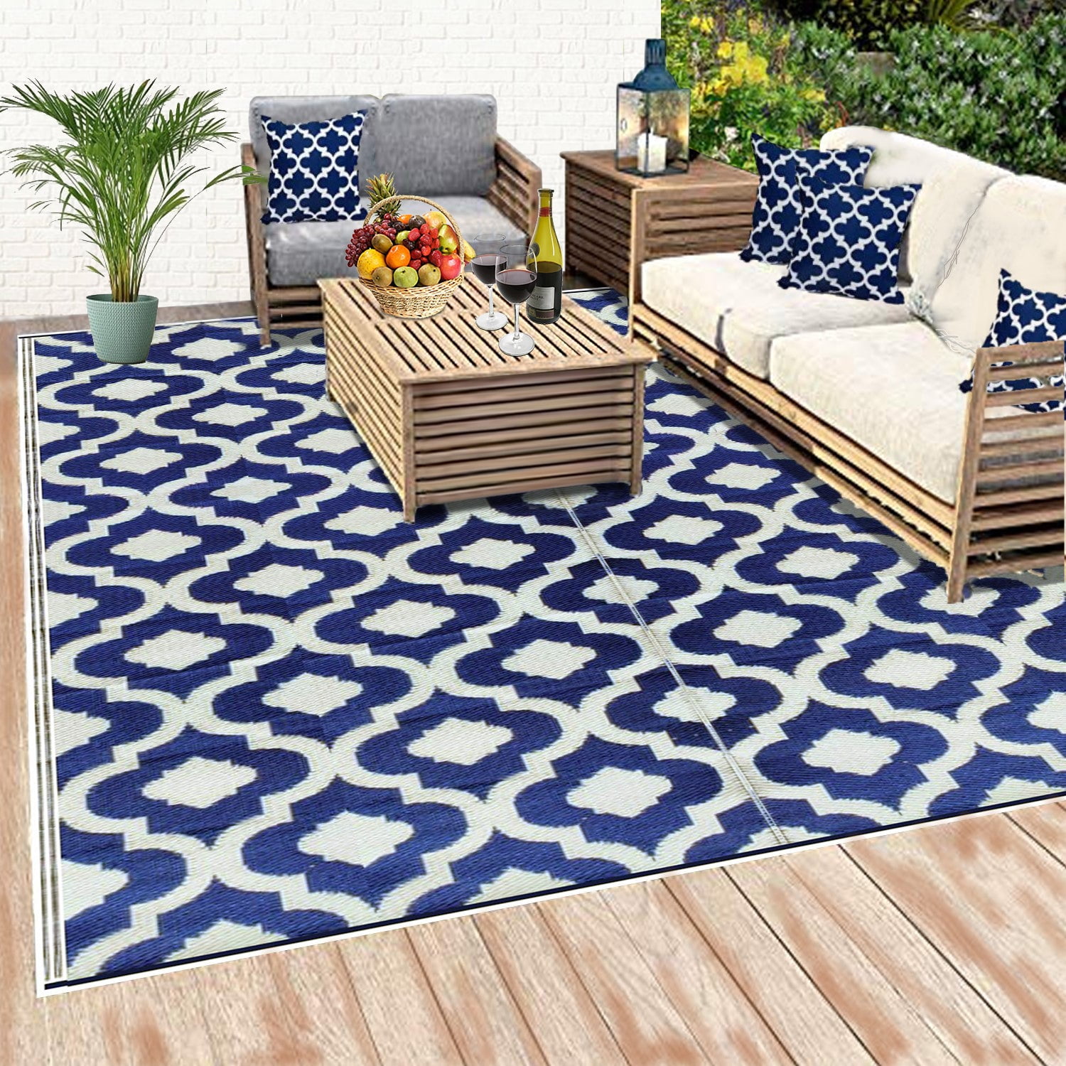 Patio Rugs Outdoor 9x12 Clearance Waterproof Navy Blue Outdoor Rugs Camping  Rugs for Outside Your Rv Plastic Straw Rug Boho Outdoor Mat Stain Resistant  Outdoor Carpet Waterproof for Deck,Camping,Pool - Yahoo Shopping