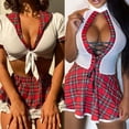 thumbnail image 2 of Lencería sexy Mujer Lencería erótica Vestido sexy Cosplay Uniforme Disfraz de colegiala Lencería erótica exótica Tallas grandes Babydoll Tan Jianjun unisex, 2 of 2