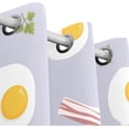 thumbnail image 5 of Coolnut Meal Fried Egg Bacon Thermal Insulated Blackout Grommet Printed Window Curtain - 84x55 in - 100% Polyester 2 Panels, Symmetry, 5 of 5