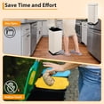thumbnail image 4 of 8-Gallon Step-Open Trash Can with Soft-Close Lid, Modern Minimalistic Design, Removable Inner Bucket, Durable Stainless Steel, Rust Resistant, Heavy Duty, Recyclable, Green, 4 of 7