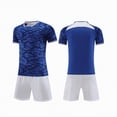 thumbnail image 2 of CAICJ98 Boys Girls Soccer Jerseys Training Kids Outfits Team Uniform Athletic Shirts Shorts Clothing Sets Sportswear (R,5-6 Years), 2 of 4