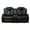 Loveseat, variant on Recliner Chair for Living Room, Power Leather Reclining Sofa Seating Couch with LED Lights/Storage Console/Cup Holders (Black)