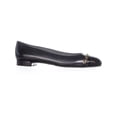 thumbnail image 4 of Womens Stuart Weitzman Quiltlegacy Chain Ballet Flats, Black Leather, 4 of 5