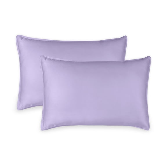 PURE BAMBOO Pillowcases - Queen Size 2-piece Set (20"x30") - Genuine 100% Organic Bamboo Viscose, Luxuriously Soft & Cooling, Double Stitching, Envelope Closure (2 Queen Pillowcases, Lavender)