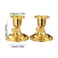 thumbnail image 5 of 2-Pack Candlesticks Gold and Black, Modern Christmas Candle Holders for Table Decor, Romantic Holiday Centerpiece Set(Golden-A), 5 of 6