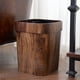 thumbnail image 2 of Bote de basura cuadrado de grano de madera, de plástico, para el hogar, descubierto, para oficina y baño, 2 of 5