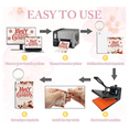 thumbnail image 3 of Symkmb 180 PCS Sublimation Keychains in Bulk, Double Sided Heat Transfer Sublimation Decorative Blanks, Suitable for DIY MDF White, 3 of 6