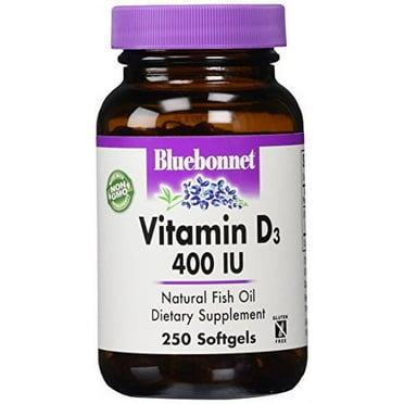 Bluebonnet Vitamin D3 400 Iu, 250 Ct