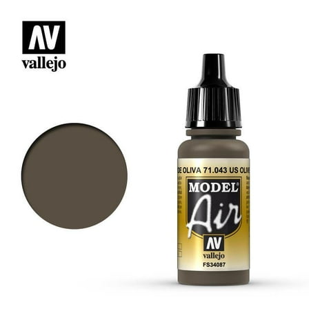 Vallejo 71043 Model Air US Olive Drab RLM61 Acrylic Paint 17ml