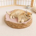 thumbnail image 1 of DPTALR Breathable Rattan Pet Bed Round Shaped Dog Mat For Pet Cozy Sleeping Cushion Deep Pet Supply For Relaxation, 1 of 6