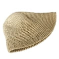thumbnail image 3 of HUITKMM Womens Straw Sun Hat Wide Brim Bucket Hat Beach Summer Trendy Fashion 2026 Beige, 3 of 4