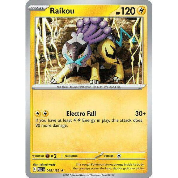 Pokemon ME01: Mega Evolution Rare Raikou #48