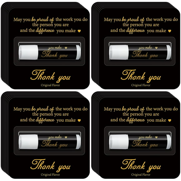 Bálsamo labial Sacubee, paquete de 30 unidades, regalo de agradecimiento para empleados, oro negro