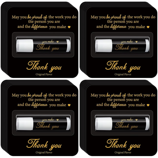 Bálsamo labial Sacubee, paquete de 30 unidades, regalo de agradecimiento para empleados, oro negro