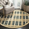 thumbnail image 2 of SAFAVIEH Martha Stewart Thalia Colorweave Plaid Area Rug, Cornucopia Gold, 6' x 6' Round, 2 of 8