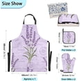 thumbnail image 5 of Dreamtimes Lavender Postmark Mothers day Kitchen Apron,Oven Mitt,Pot Holder,Towel,Birthday Gifts Set for Mom Wife Grandma, 5 of 6