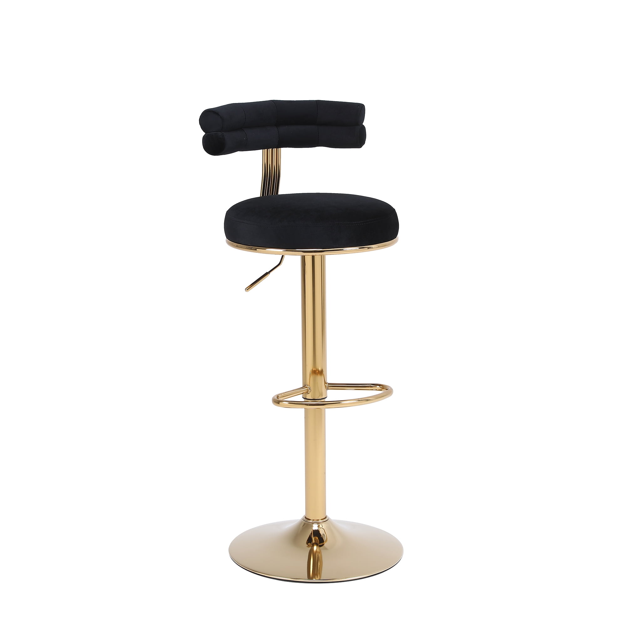 Kadyn 40.55" 2PCS Swivel Bar Stool, Adjustable Counter Height Barstools with Back and Footrest, Modern Black Bar Chair for Home Counter Kadyn 40.55" 2PCS Swivel Bar Stool, Adjustable Counter Height Barstools with Back and Footrest, Modern Black Bar Chair for Home Counter