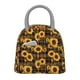 thumbnail image 1 of Balery Brown Blue Plaid Sunflower Bolsa de Almuerzo para Mujeres, Caja de Almuerzo, Bolsa de Almuerzo Pequeña Impermeable, Tote de Almuerzo Reutilizable con Gran Capacidad, 1 of 6