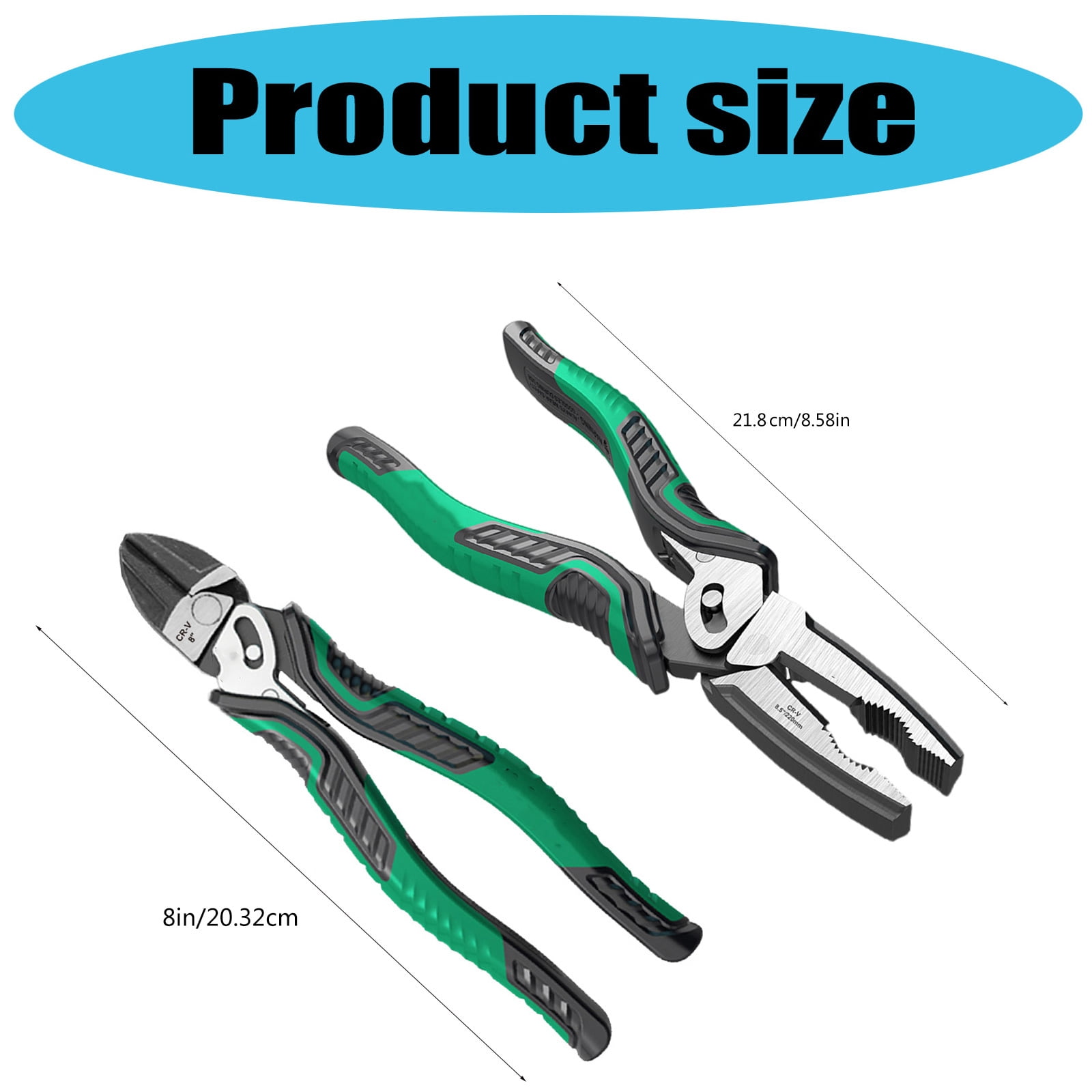 Ergonomic Handle Pliers with Eccentric Mechanism Wire Cable Cutter Hand Tool for Increased Clamping Force and Comfort