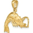 thumbnail image 6 of 14K Yellow Gold Polished 3-D Shrimp Pendant (19 X 30) Made In Peru c2517, 6 of 6
