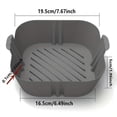 thumbnail image 2 of 1/2PCS Square Air Fryer Silicone Pot Reusable Air Fryers Liners Oven Baking Tray Home Kitchen Air Fryer Accessories 7.67''x6.49''x1.96'', 2 of 4