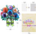 thumbnail image 2 of xianyou-Dahlia Popup Flower Cards, Flower Bouquet Popup Greeting Cards, with Blank Note Card and Envelope, 3D Birthday Card, Get Well Cards, Happy Holiday Card, All Occasions., 2 of 4