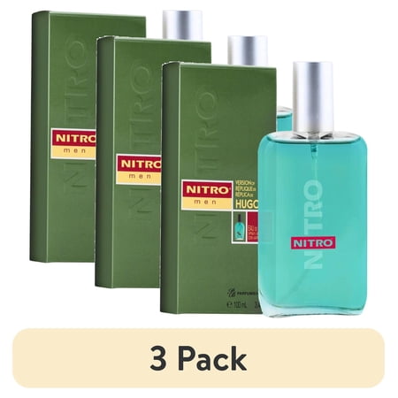 (3 pack) ParfumsBelcam Nitro Eau De Toilette Cologne for Men 3.4 fl oz