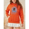 thumbnail image 5 of Women Halloween Hoodie, Long Sleeve Hooded Cobweb Spider Print Pullover Fall Tops with Pocket, 5 of 9