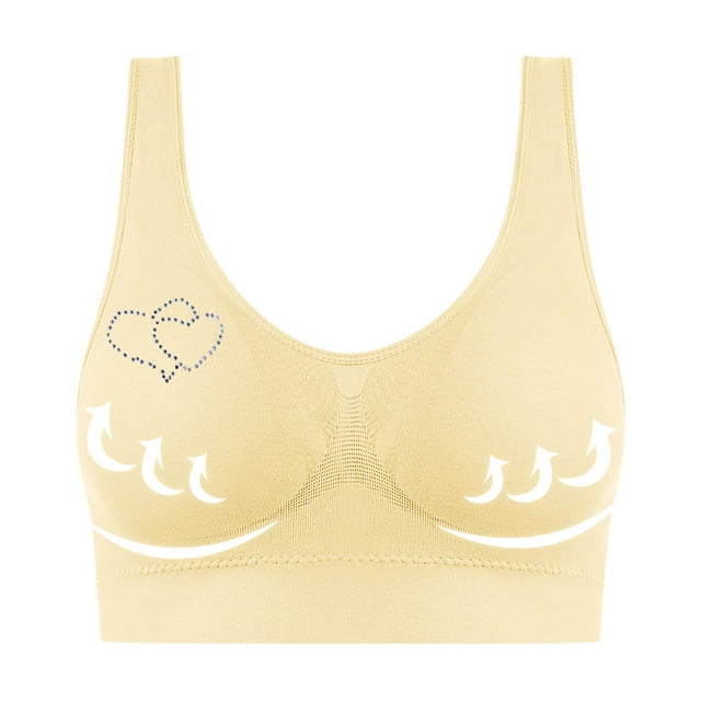 Women's Wireless Sleep Bra Seamless Nursing Comfort, Removable Padding Breathable U-Back Support for Everyday Wear