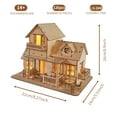 thumbnail image 3 of Music Park 3D Wooden Puzzle Sweet Home Music Box Hands Craft Miniature Dollhouse Kits Gifts for Christmas, 3 of 8