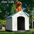 thumbnail image 4 of Waleaf Durable Waterproof Plastic Dog House for Small to Large Sized Dogs, Indoor Outdoor Doghouse with Elevated Floor, 4 of 8