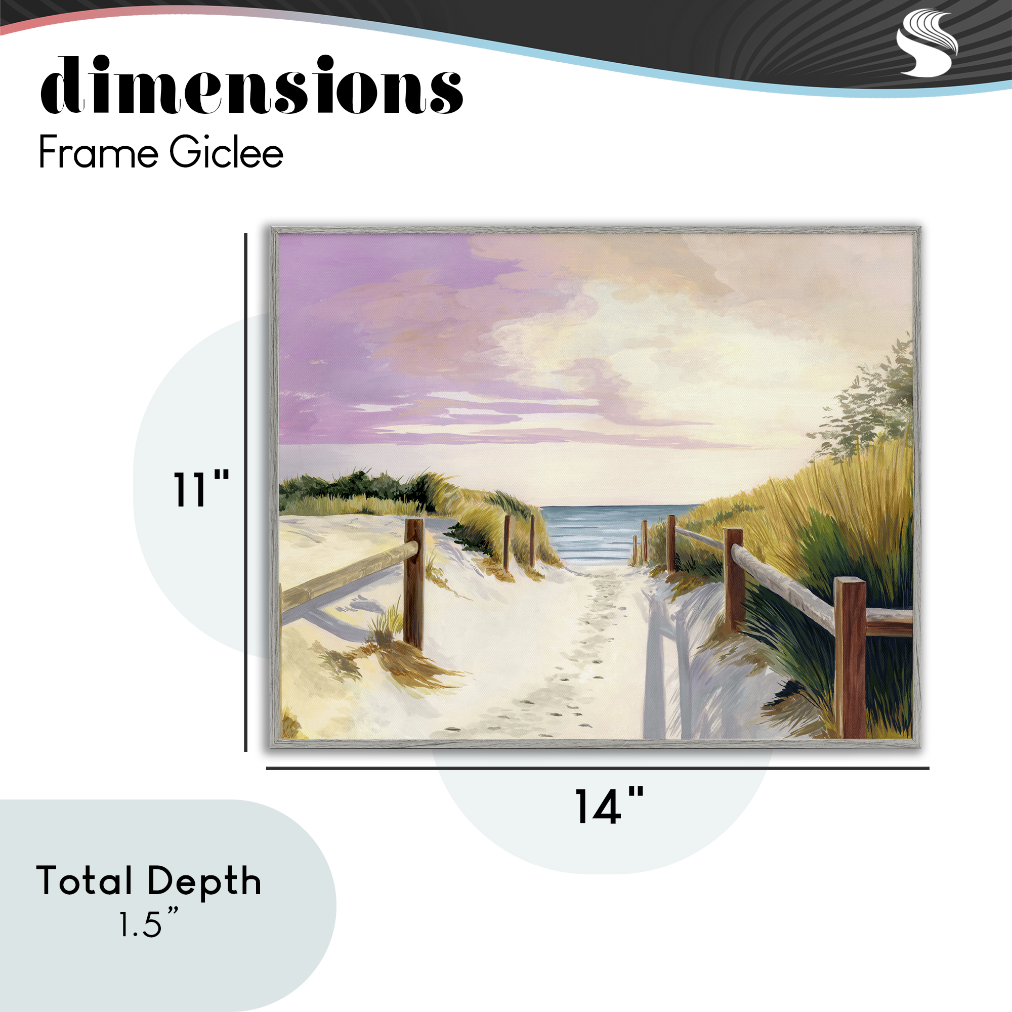 Cottesloe Beach Pathway Gray Framed Giclee Art, design by Courtney Haley