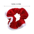 thumbnail image 5 of 20pcs Navidad Hair Scrunchies Cuerdas de pelo elásticas Soportes de cola de caballo de franela, 5 of 5