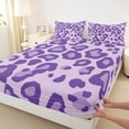 thumbnail image 3 of Homewish Teens Leopard Cheetah Print 4-Piece Full Size Sheets,Abstract Geometric Bed Sheets,Animal Print Lightweight Sheet Sets,Luxury Bedroom Decor, 3 of 7