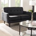thumbnail image 2 of Baxton Studio Carina Tufted Loveseat in Dark Gray, 2 of 10