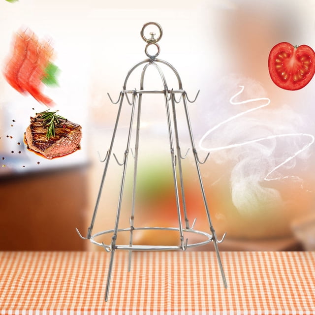 OULII 1Pack Barbecue Rack for Outdoor Grill with Small Size and Hanging 26X14X14Cm