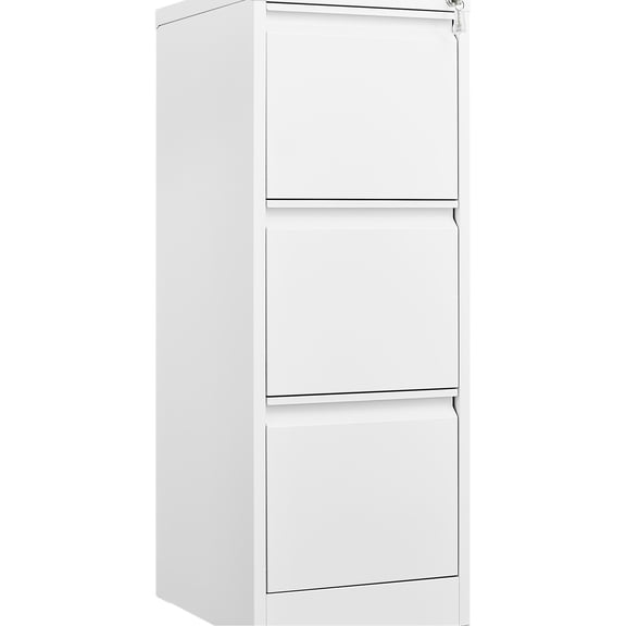 3-Drawer Vertical File Cabinet | Office Storage for Various File Sizes | Folding Lock for Simultaneous Locking | Easy to Clean and Maintain