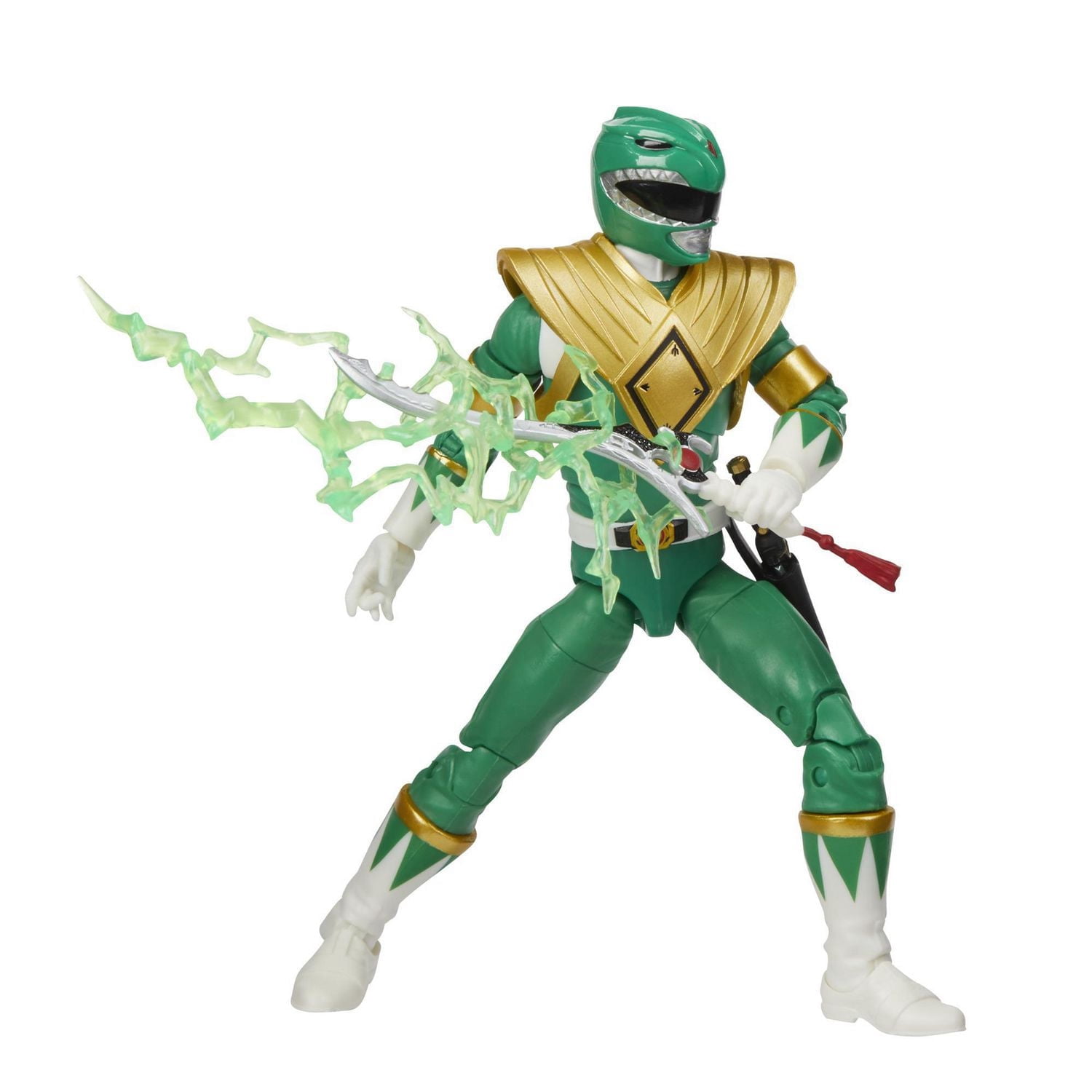 Power Rangers Lightning Collection Mighty Morphin, figurine de collection haut de gamme de 15 cm du Ranger vert, avec accessoires