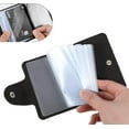 thumbnail image 3 of PU Leather Credit Card Organizer Slim (24 Small Cells for Memory Cards) Business Credit Card Book, Black Wallet Holder for Men Women, RFID Blocking Sleeve, Debit Cards Protector Organizer, 3 of 7