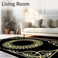 thumbnail image 2 of ODIKA 8'x10' Machine Washable Non-Slip Area Rug, Joyful Evergreen Welcome Hearth Entrance Seasonal Festivity High Traffic Rug, Black, 738263, 2 of 7