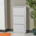 thumbnail image 2 of Flip Drawer Shoe Cabinet, Storage Organizer, Freestanding Shoe Rack, Wall Mounted No-Assembly (Grey, 3 Drawer), 2 of 8