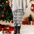 thumbnail image 6 of Oksale Xmas Deer Graphic Tights for Women Plus Size Striped Workout Christmas Leggings Slim Fit Butt Lifting Fall Fashion Trousers White XXL, 6 of 9