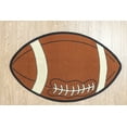 thumbnail image 2 of Furnish My Place Indoor Area Rug for kids - 2 ft. 6 in. x 4 ft., Rust, Football Shape Rug with Jute Backing, 2 of 8