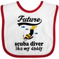 thumbnail image 3 of Inktastic Diving Future Scuba Diver Like Daddy Boys Baby Bib, 3 of 4