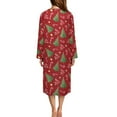thumbnail image 2 of Xoenoiee Christmas Tree Candy Print Women's Zipper Robes Long Sleeve Loungewear Xmas Full Length Nightgowns Housecoat Fleece Bathrobe with Pockets, M, 2 of 7
