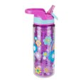 thumbnail image 4 of Cool Gear 2-Pack 16 oz Kid's Twist Water Bottle with Double Wall, Sipper Lid and Finger Loop Cap with Printed Design | Great for School, Sports, Outdoors, and More - Be Kind/ Flowers, 4 of 5